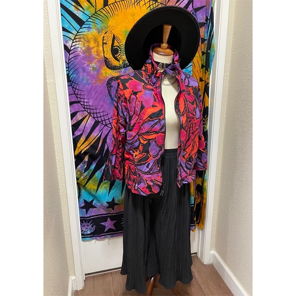 🌈 Lovely vibrant Vintage floral jacket - Picture 10 of 11